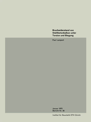 cover image of Bruchwiderstand von Stahlbetonbalken unter Torsion und Biegung